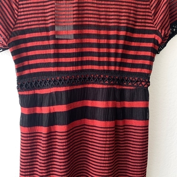 Foxiedox Cassius Mock Neck Striped Maxi Dress M - Picture 13 of 16